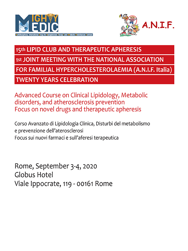 Programma 15th Lipid Club and Therapeutic Apheresis - MIGHTY MEDIC Org and ANIF Italia